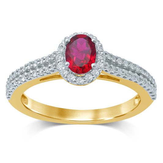 ANILLO de diamantes de 14 quilates y 0,33 quilates