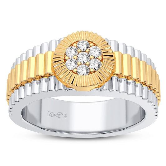 Anillo de diamantes de 14 quilates y 0,20 quilates