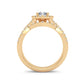 Radiance Crown - 14K Yellow Gold 0.75 CT Diamond Bridal Ring
