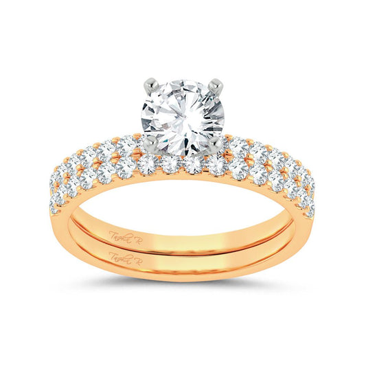 Radiant Solstice - 14K Yellow Gold 0.50 CTW Diamond Semi Mount Ring