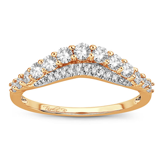 Banda potenciadora de diamantes de 14 quilates y 0,50 quilates