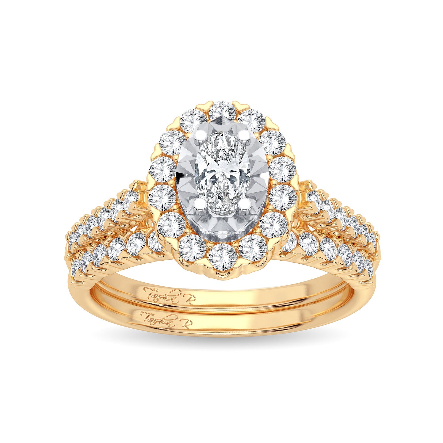 Elegant Allure - 14K Yellow Gold 1.00 CT Diamond Bridal Ring