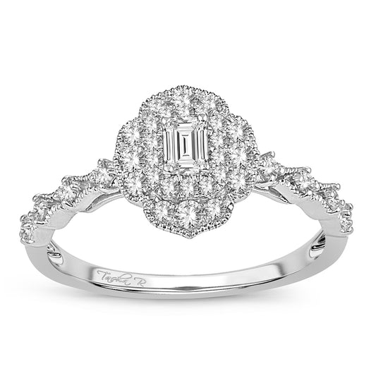 Classic Splendor: 14K 0.50 CT Diamond Engagement Ring