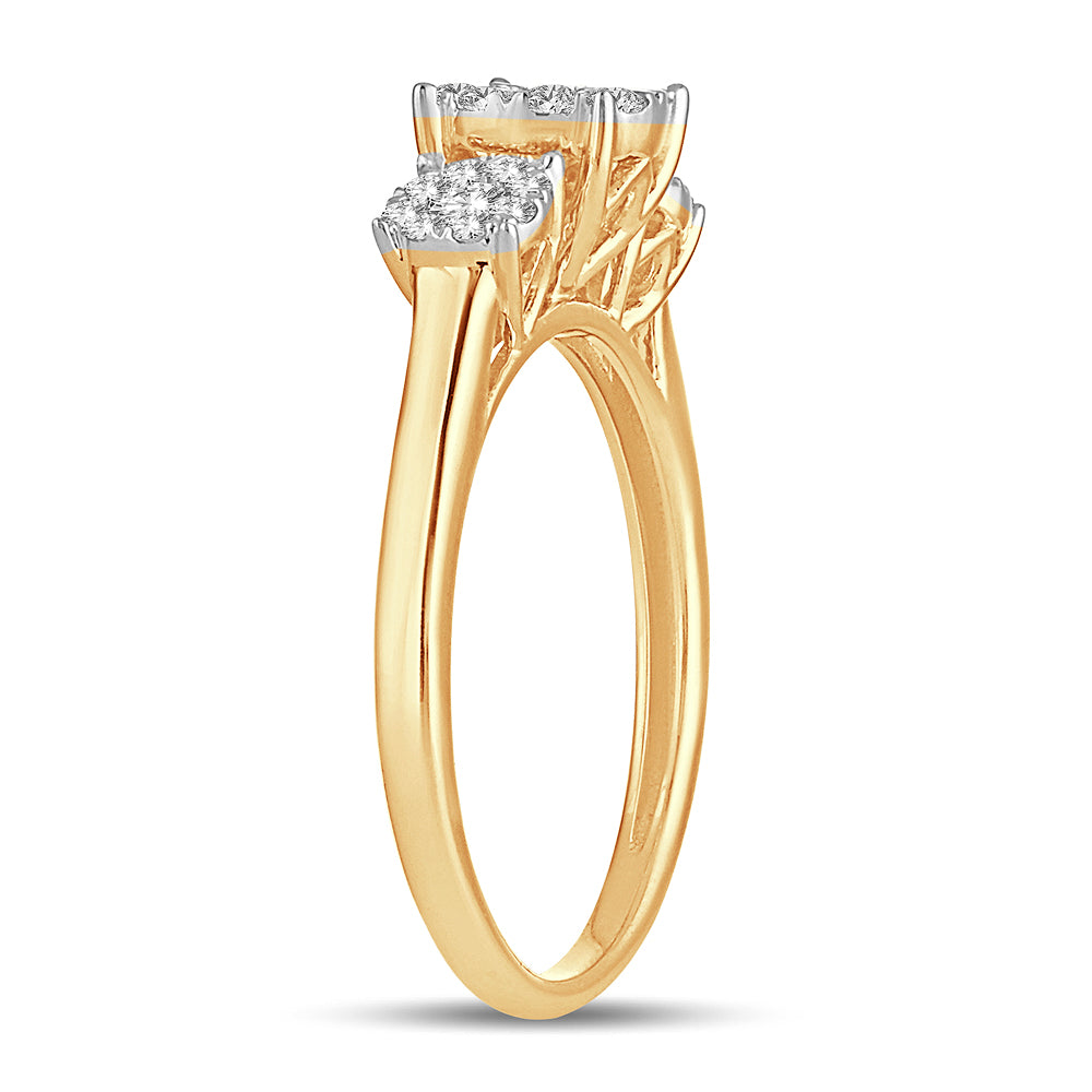 Anillo de diamantes de 14 quilates y 0,50 quilates