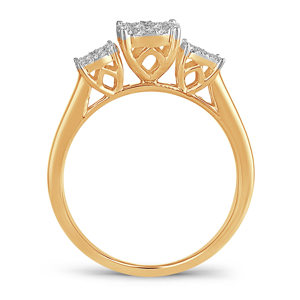 Anillo de diamantes de 14 quilates y 0,50 quilates