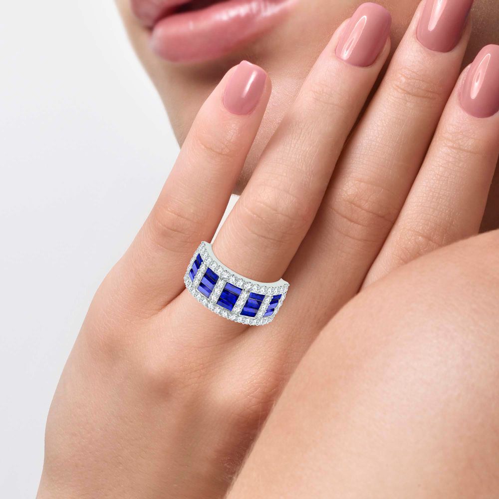 Alianza de diamantes de 14 quilates y 1,20 quilates