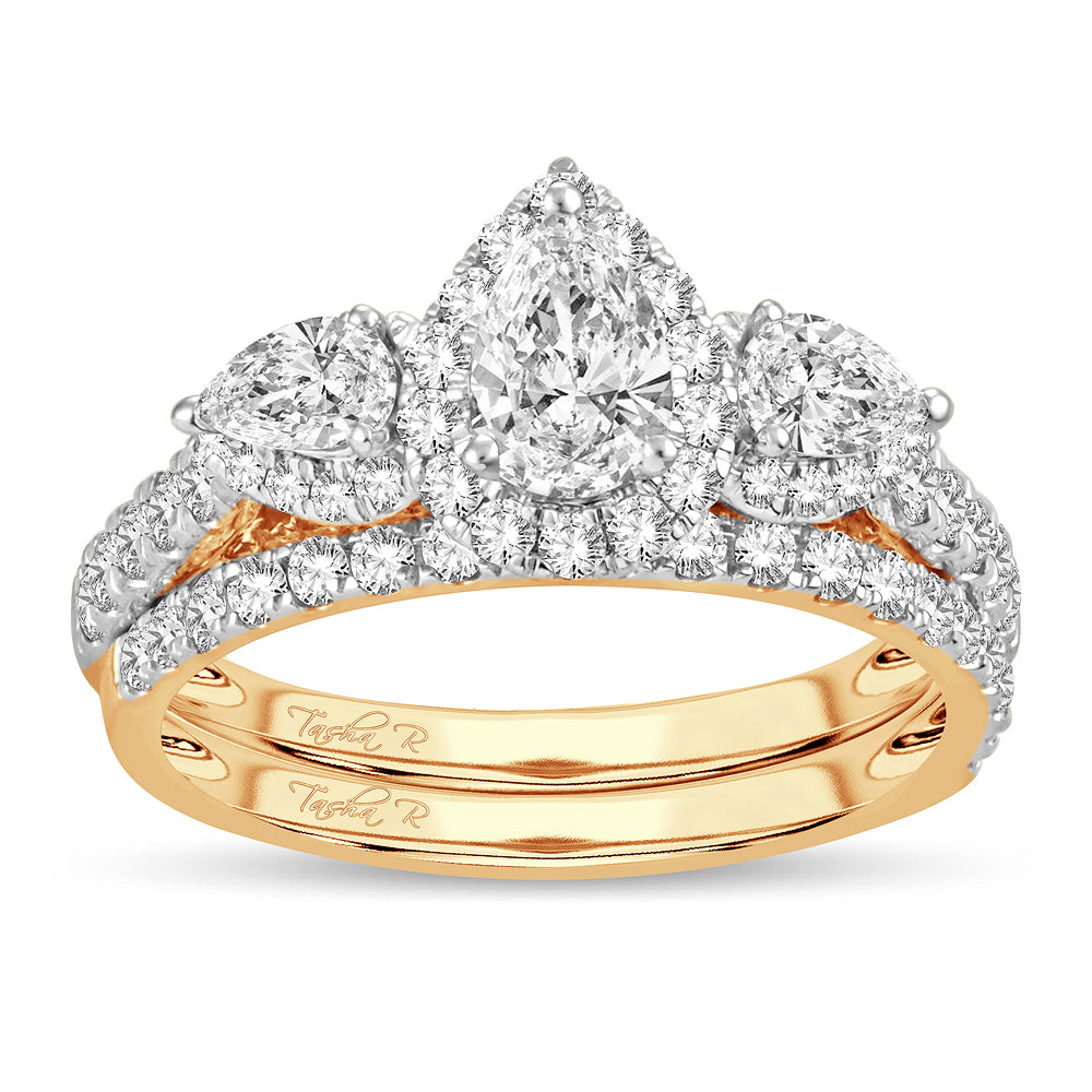 Celestial Marquise - 14K Yellow Gold 2.00CT Diamond Bridal Ring