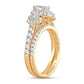 Bridal Ring Set In 14K Yellow Gold 2.00CT Diamonds