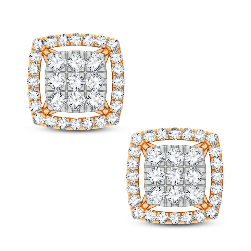 PENDIENTES DE DIAMANTES DE 14K Y 1.00CT