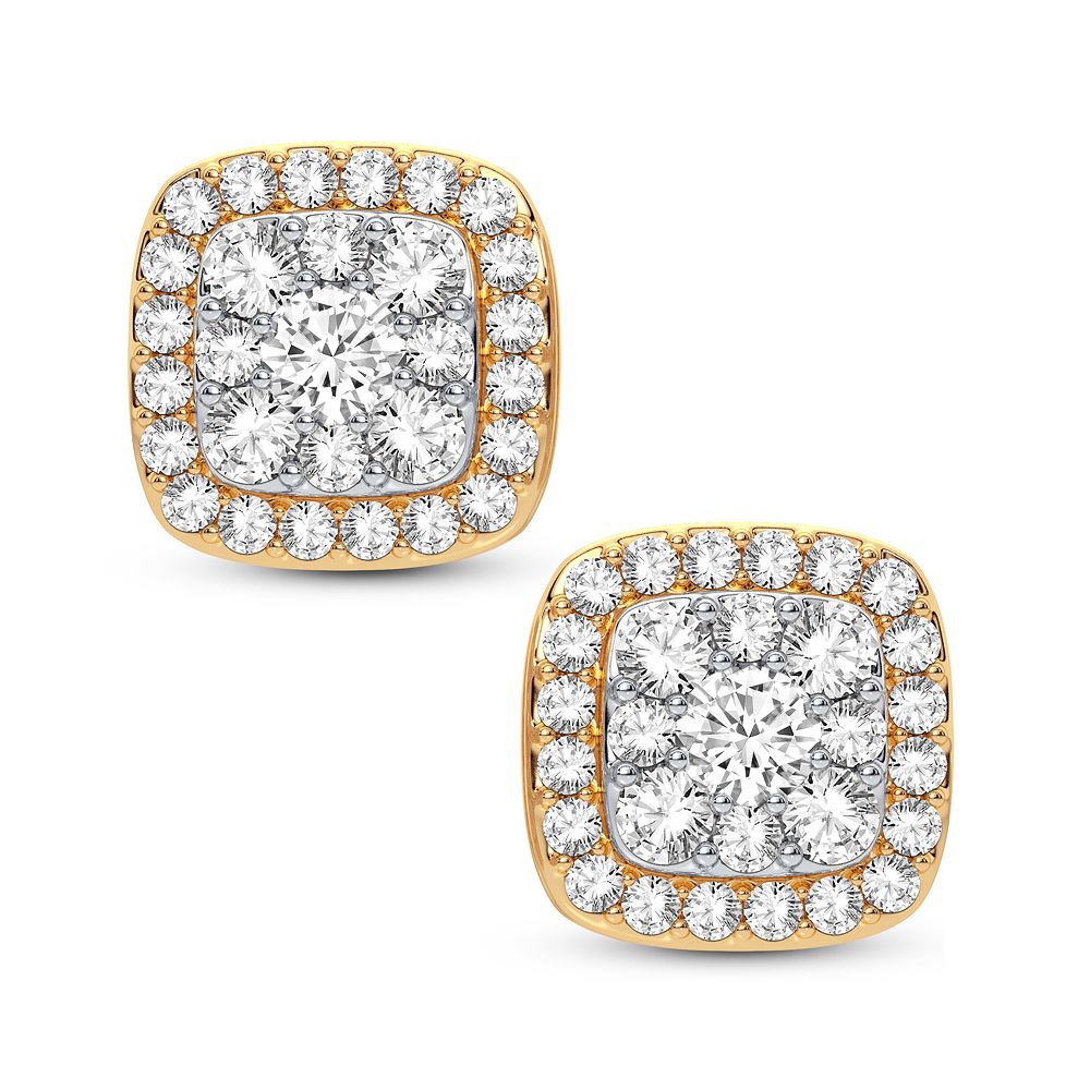 PENDIENTES DE DIAMANTES DE 14K Y 0,50CT