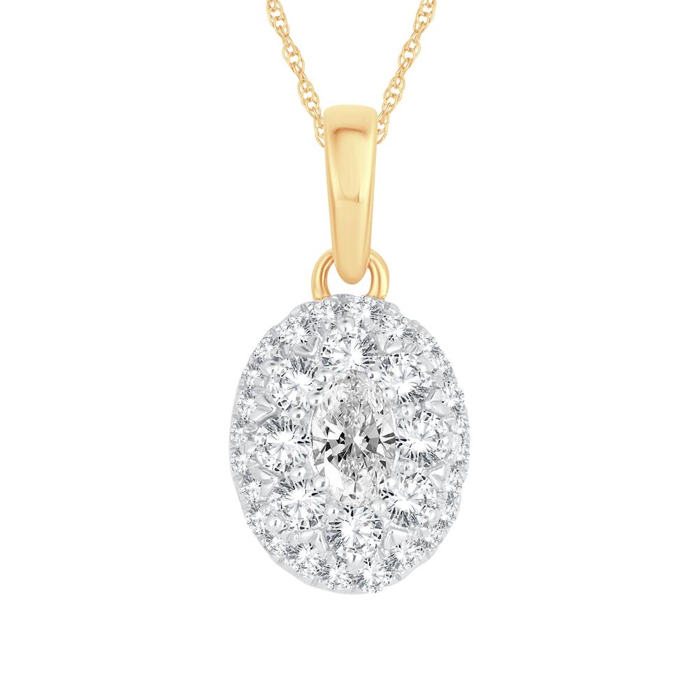 Colgantes de diamantes de 14 k y 0,50 ct