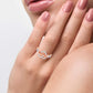 "Mom" Hearts Entwined 10K Rose Gold 0.20 CT Diamond Ring