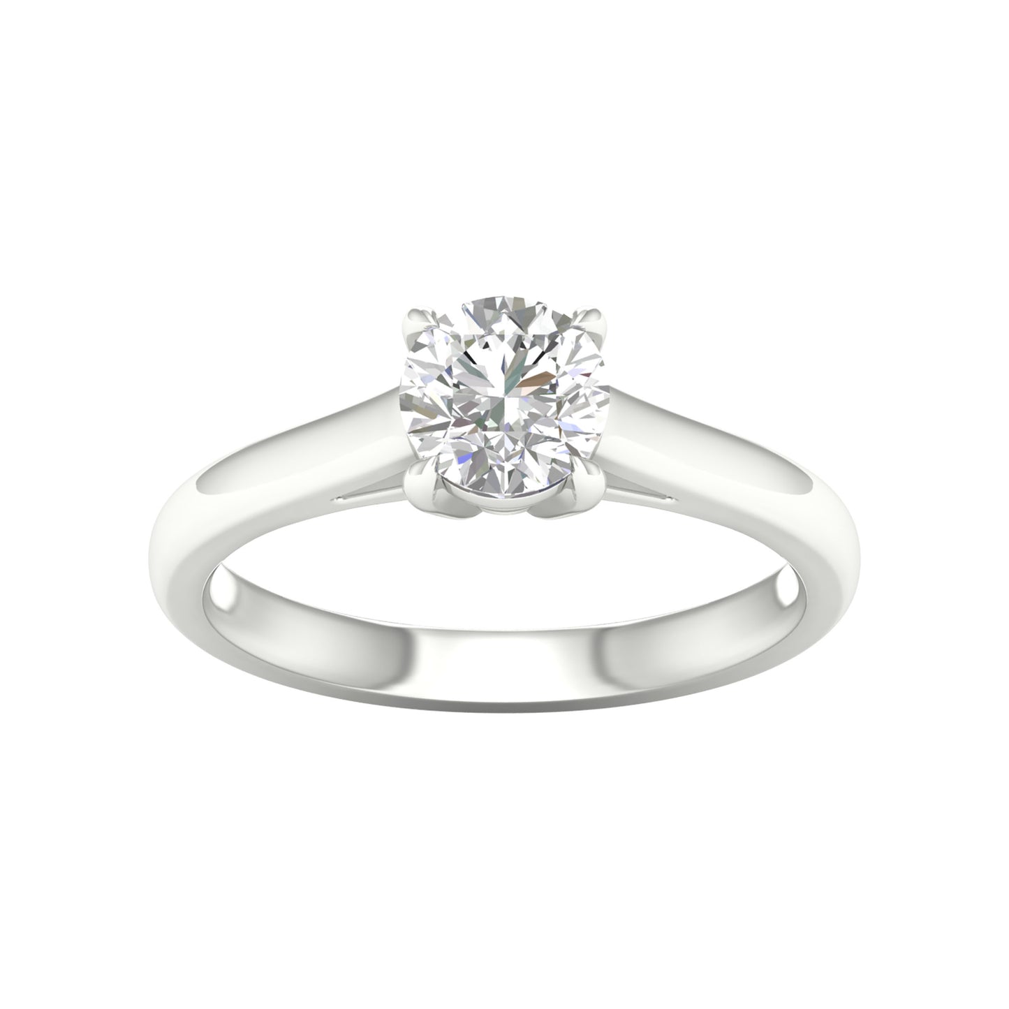 Eternal Brilliance - Anillo de diamantes cultivados en laboratorio con certificación de 1,00 quilates en oro blanco de 14 quilates