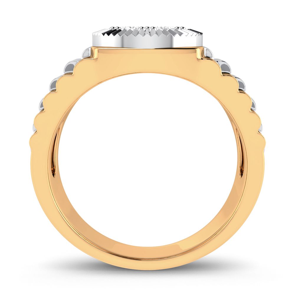 Anillo para hombre con diamantes de 14 quilates y 0,50 quilates