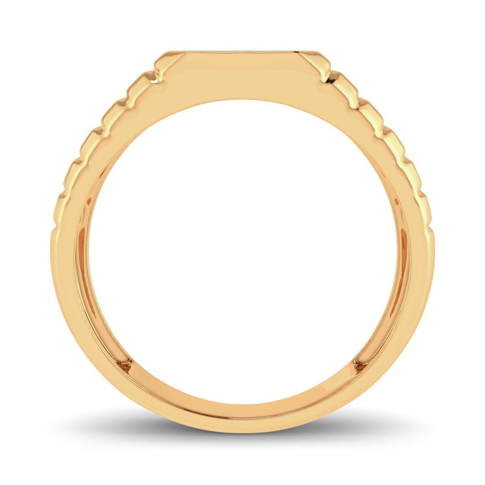 Anillo de hombre de oro amarillo de 10 quilates con diamantes de 0,15 quilates