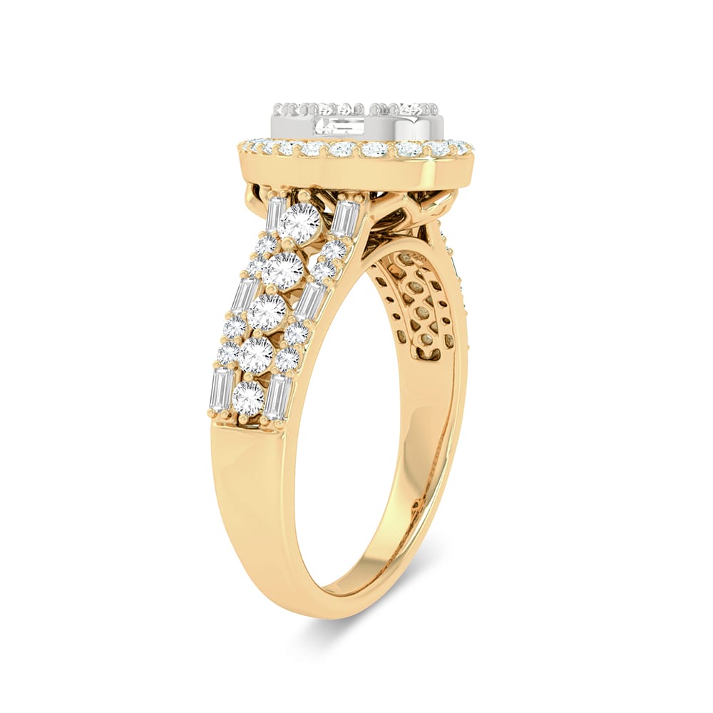 Sunburst Harmony - 14K 0.75 CT Diamond Engagement Ring