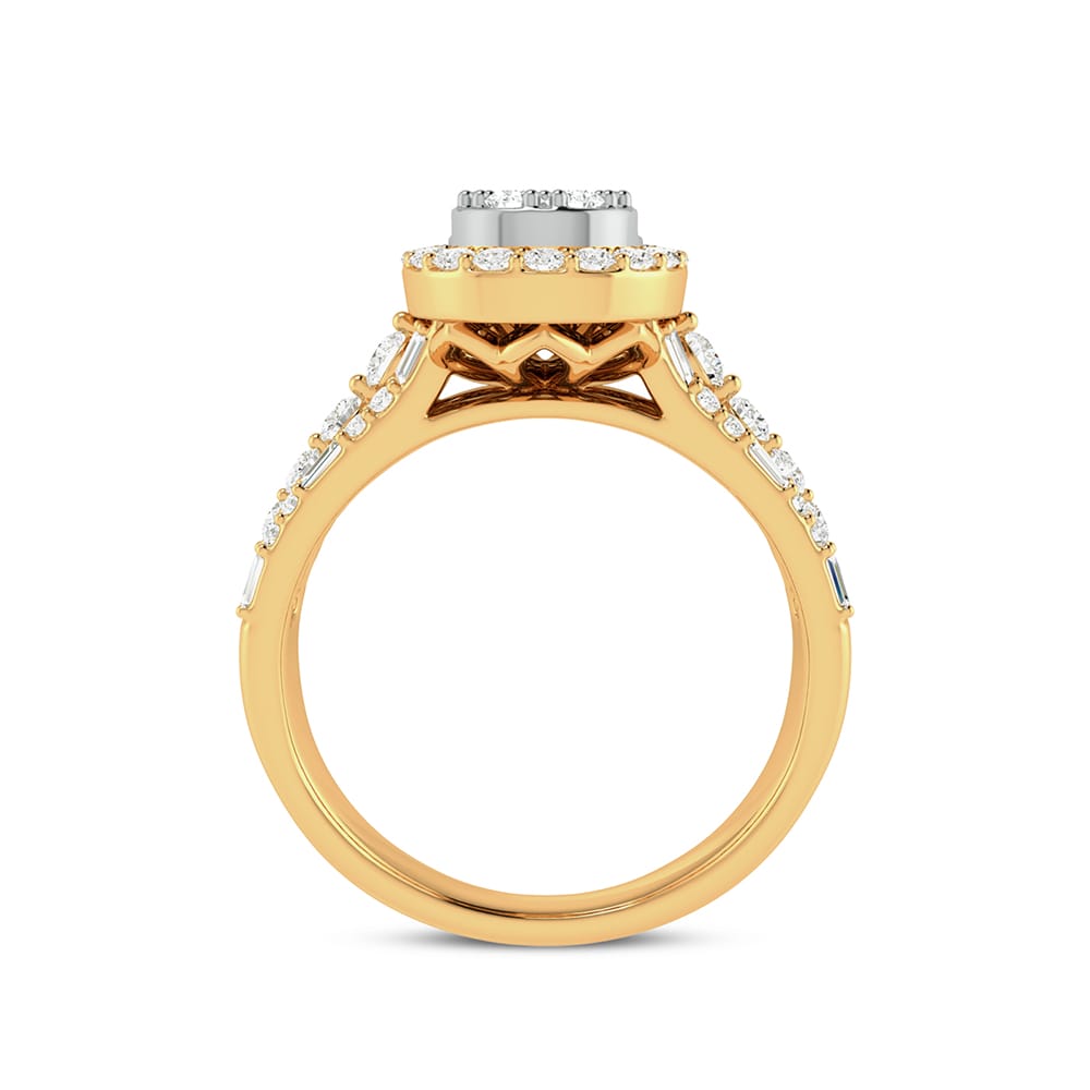 Sunburst Harmony - 14K 0.75 CT Diamond Engagement Ring