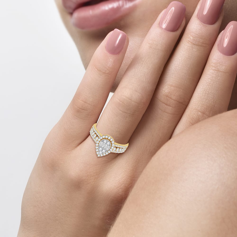 Sunburst Harmony - 14K 0.75 CT Diamond Engagement Ring