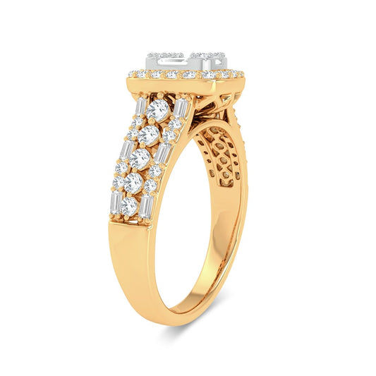 Sunset Glow - 14K 0.75CT Diamond Engagement Ring