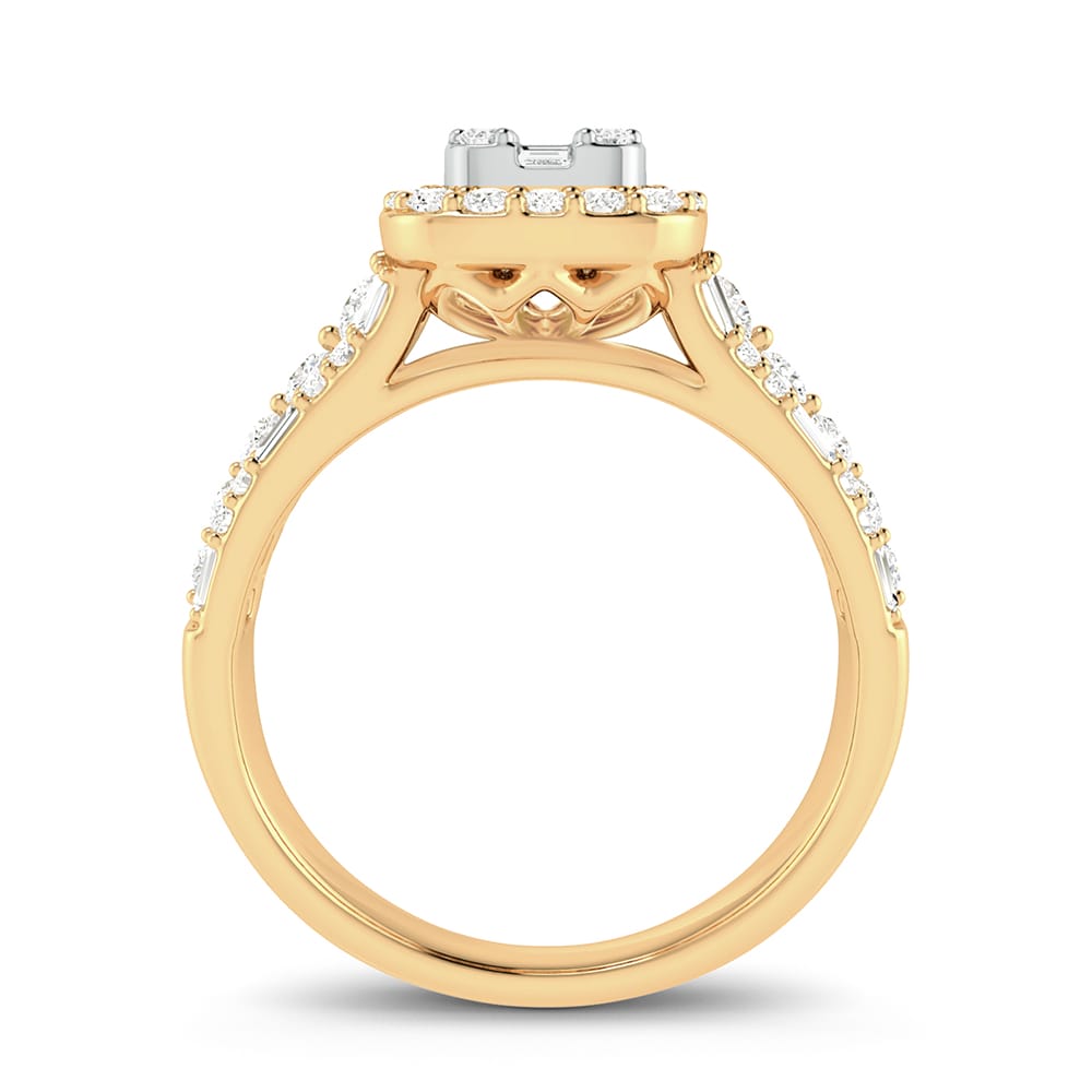 Sunset Glow - 14K 0.75CT Diamond Engagement Ring