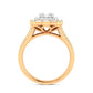 Gilded Radiance - 14K 0.75 CT Diamond Engagement Ring