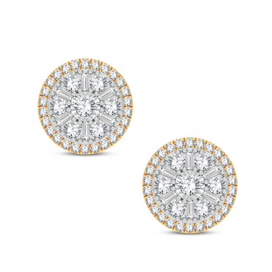 Pendiente de diamantes de 14 quilates y 0,50 ct
