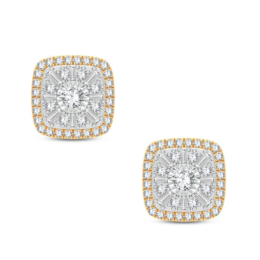 Pendiente de diamantes de 14 quilates y 0,50 ct