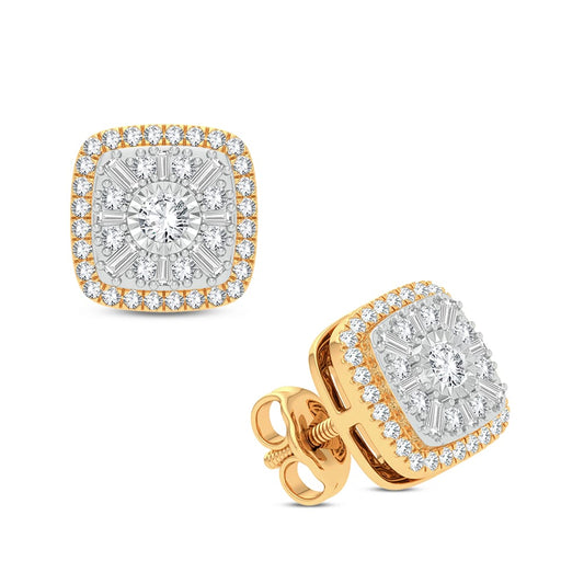 Pendiente de diamantes de 14 quilates y 0,50 ct