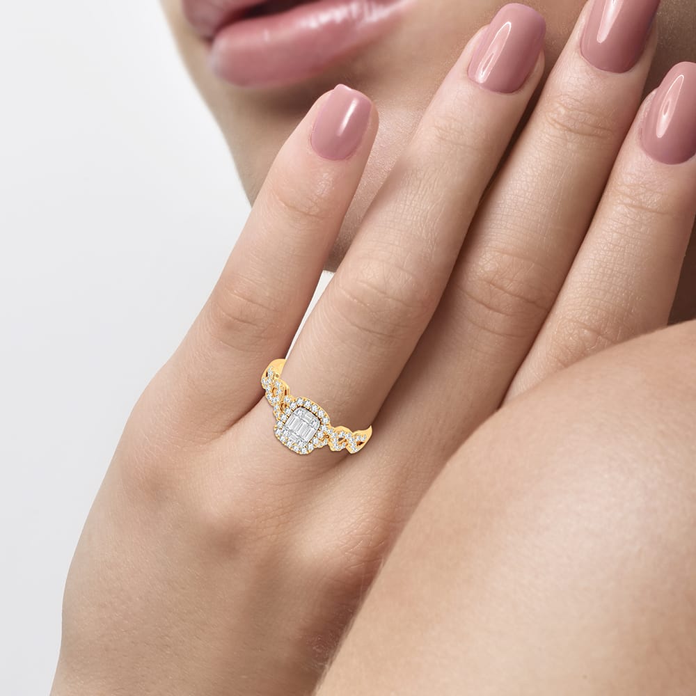 Anillo de moda de 14 quilates y 0,50 quilates