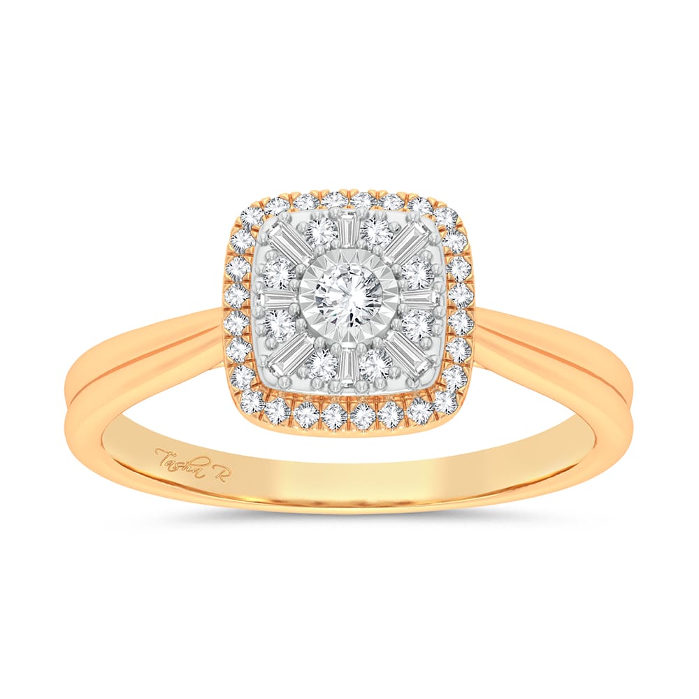 Anillo de moda de 14 quilates y 0,25 quilates