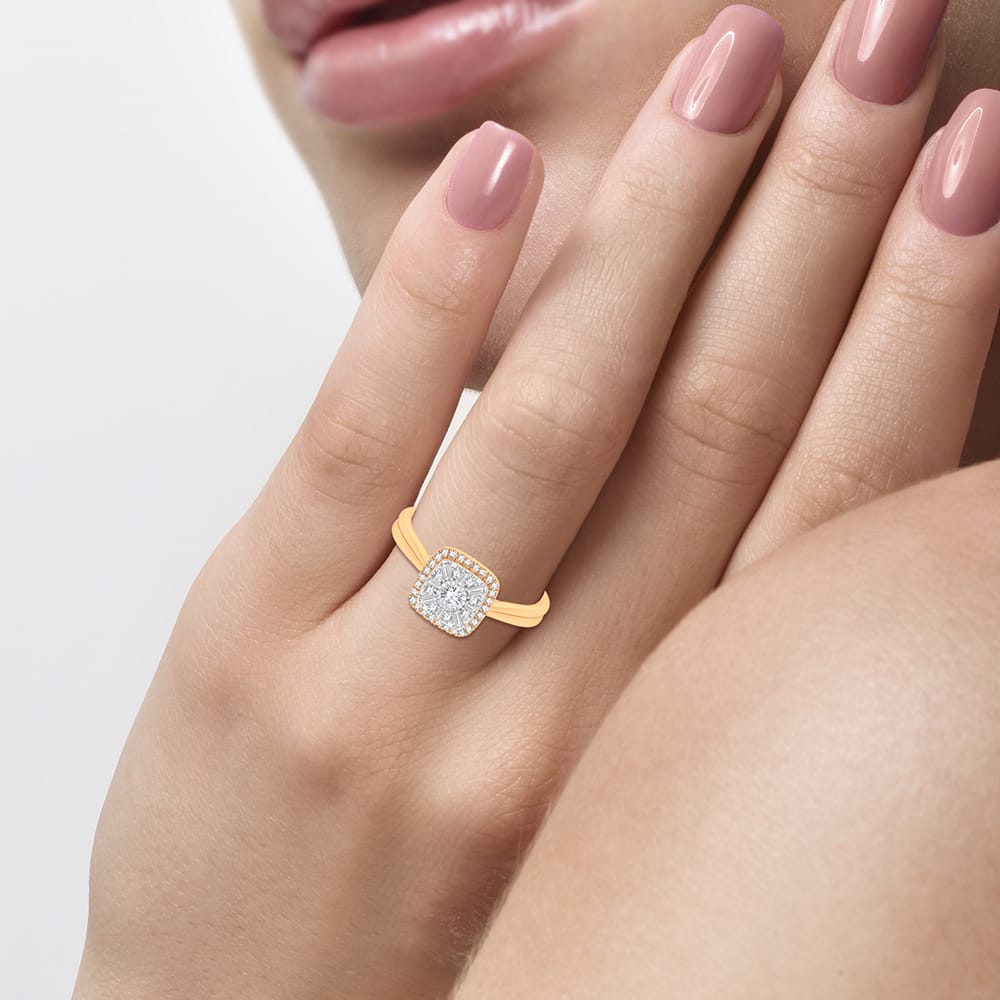 Anillo de moda de 14 quilates y 0,25 quilates