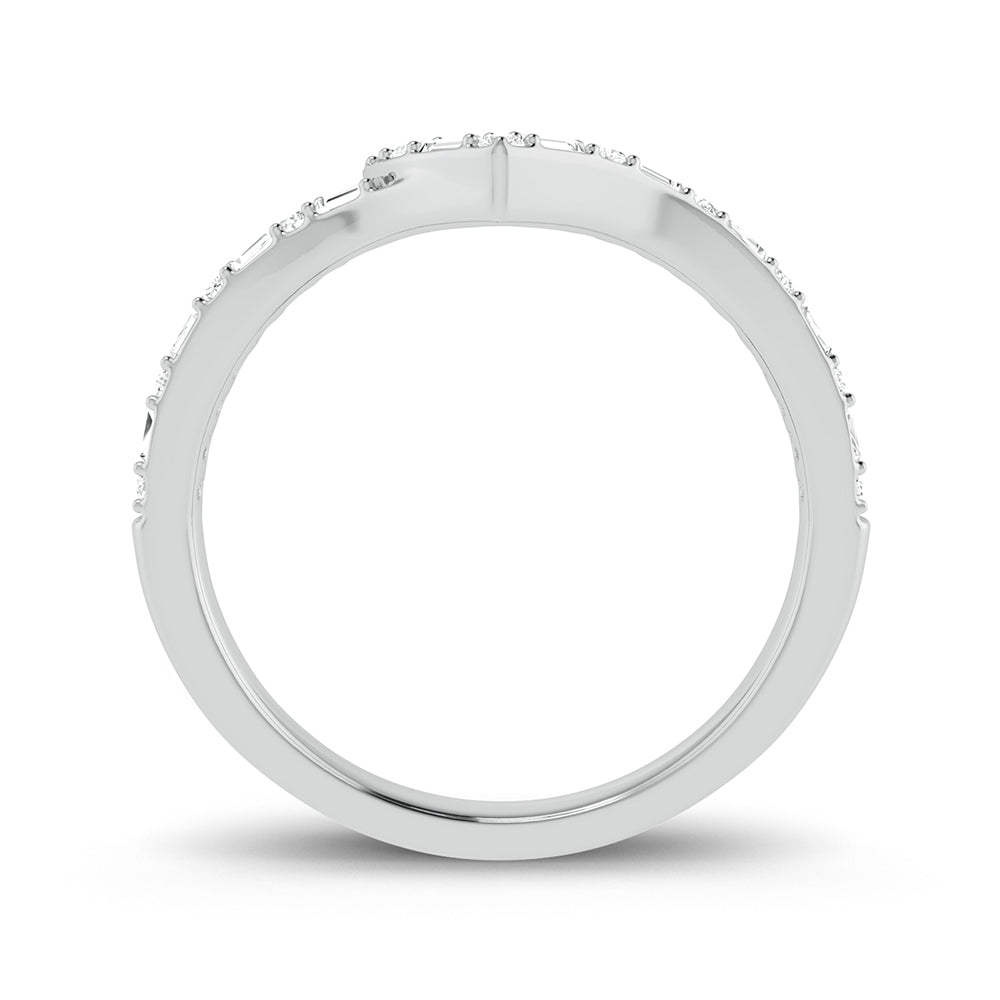 10K White Gold Open Heart 0.17ct Diamond Ring