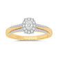 Sunlit Sparkle: 10K Yellow Gold 0.15ct Diamond Ring