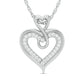 Enchantment Heart - 10K White Gold 0.13CT Diamond Pendant
