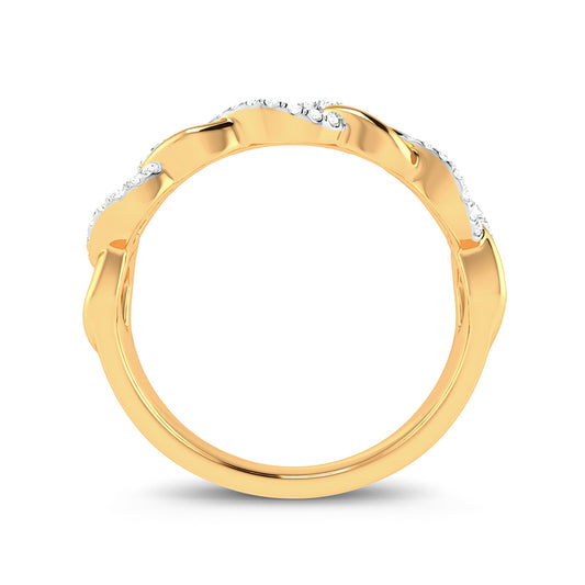 Eternal Bond 10K Yellow Gold 0.10CT Diamond Ring