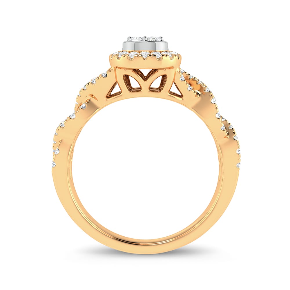 Anillo de compromiso de 14 quilates y 0,50 quilates