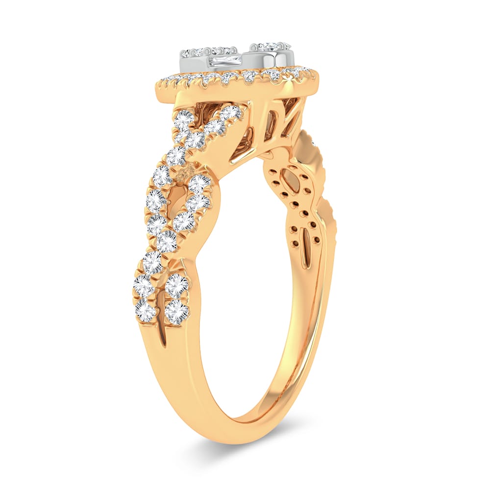 Anillo de compromiso de 14 quilates y 0,50 quilates