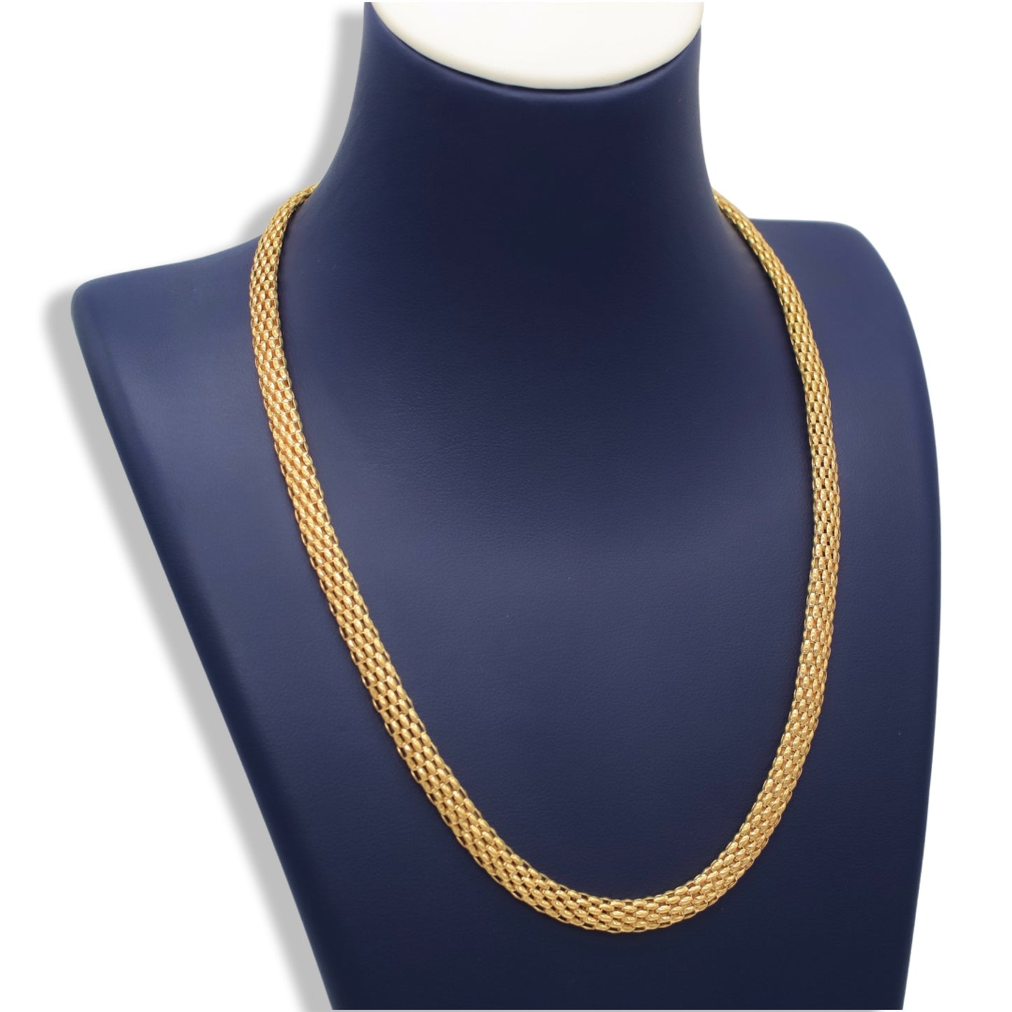 Women’s Fancy Italian Mesh Style Necklace In 18K Gold