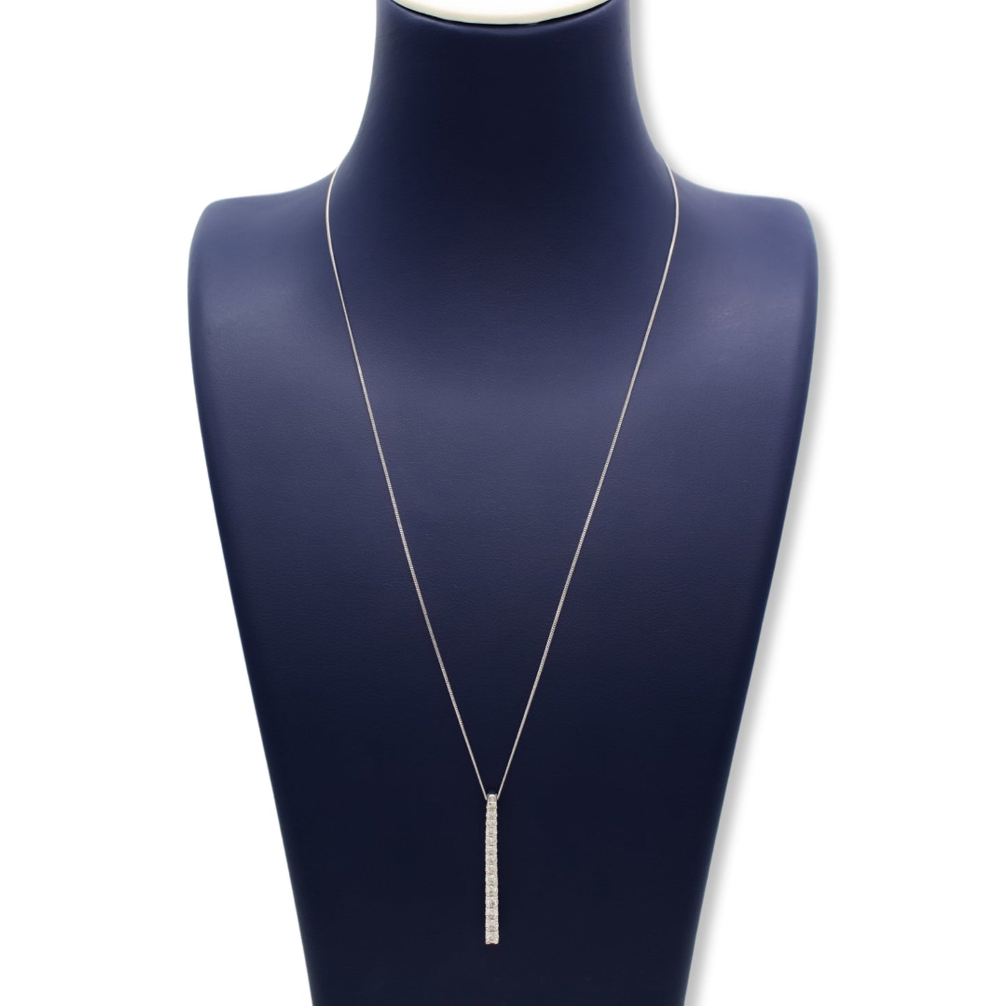 Women’s Diamond Charm Necklace In 14K White Gold