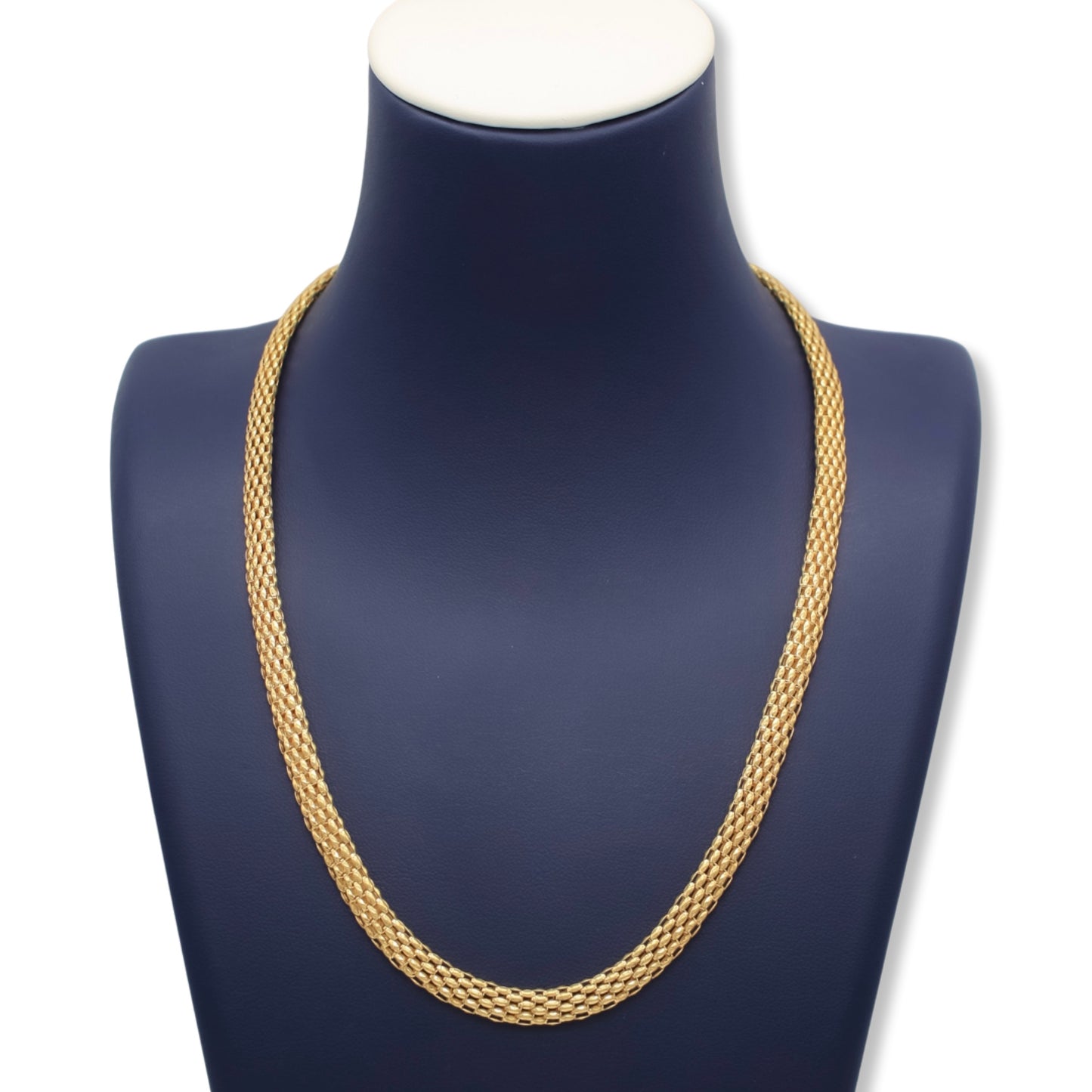 Women’s Fancy Italian Mesh Style Necklace In 18K Gold