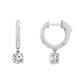 Diamond Hoops Earrings 1.00 ct tw RD 14k White Gold