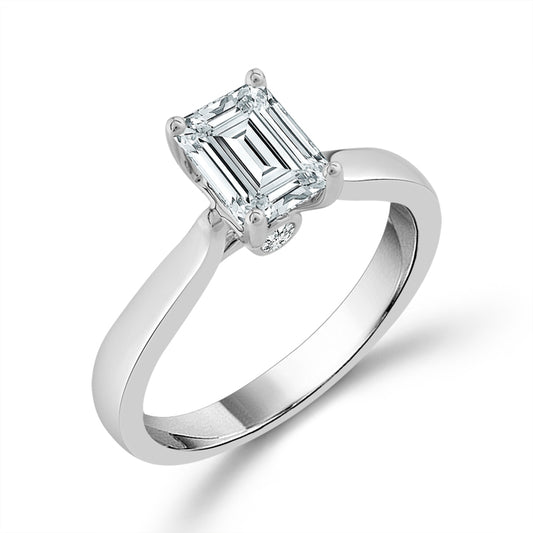 Diamond Solitaire Ring 2 ct tw 14k White Gold