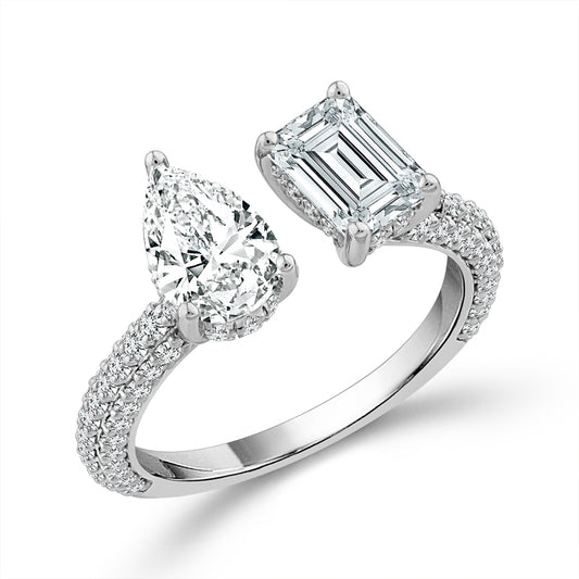 Diamond Engagement Ring 2.75 ct tw 14k White Gold