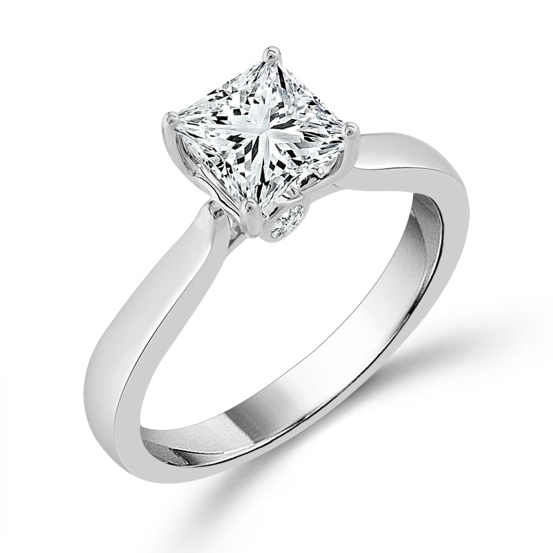 Diamond Solitaire Ring 2 ct tw 14k White Gold