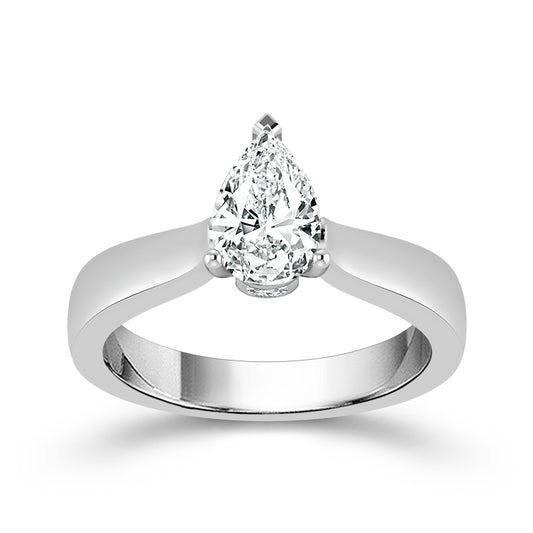 Diamond Solitaire Ring 2 ct tw 14k White Gold