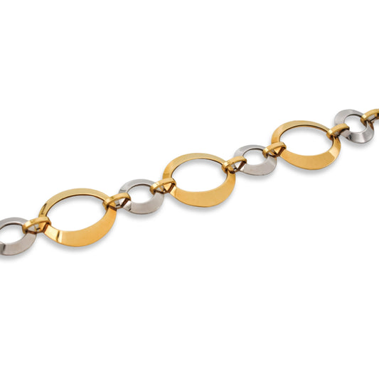 Women’s Fancy Two-Tone Bracelet In 18K Gold