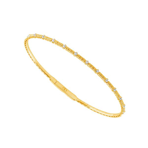 Brazalete elegante: oro de 14 quilates, elegantes diamantes de 0,2 quilates