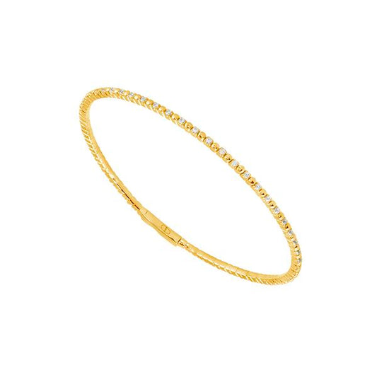 Petite Bangle Bracelet - 14K Gold 0.5 CT Diamonds