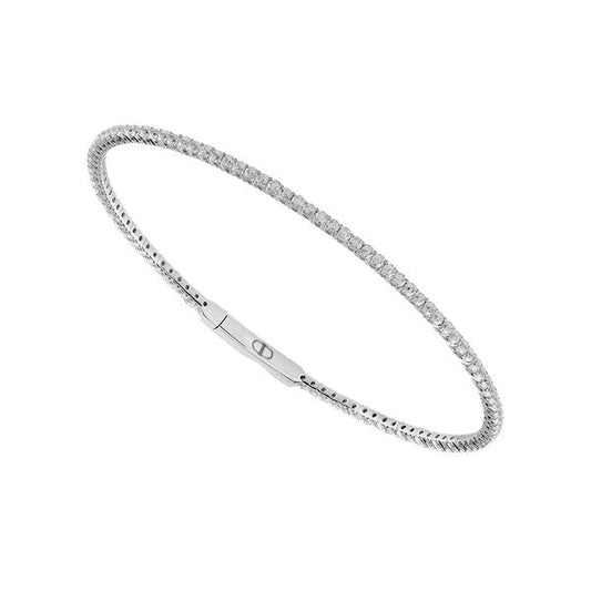 Brilliant Bangle Bracelet - 14K Gold 1.5 CT Diamonds
