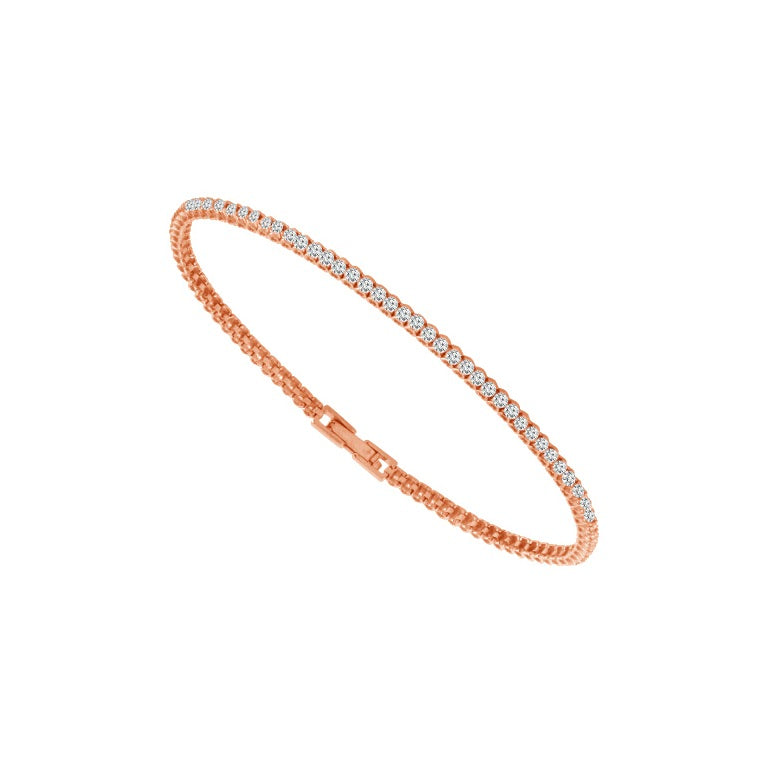 Brazalete de círculo completo - Oro de 14 quilates con diamantes de 0,75 quilates